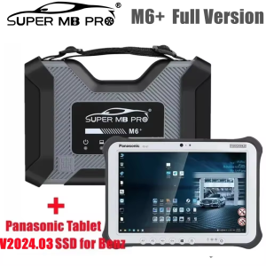 SUPER MB PRO M6+ MB STAR DoIP VCI with Panasonic Toughpad FZ G1